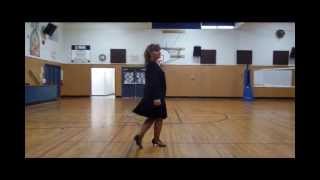 quotThe French Songquot line dance demo ultra beginnerbeginner choreo Tripp 32 counts 4 walls [upl. by Atilol946]