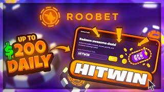 ROOBET CASINO BONUS CODE quotHITWINquot FREE 200 DAILY BONUS [upl. by Ogirdor]