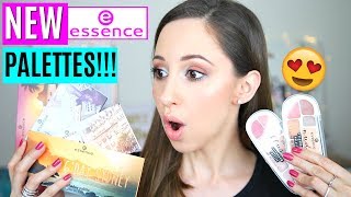 New Essence Eyeshadow Palettes 2019  Swatches amp Drugstore Makeup Haul [upl. by Jochbed]