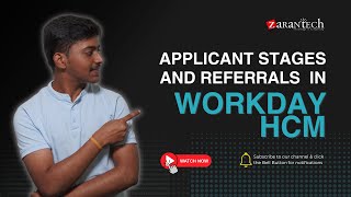 Applicant stages and Referrals in Workday HCM  ZaranTech [upl. by Hahnke]