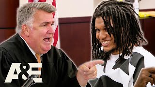 Defendant Laughs During Sentencing  Court Cam  AampE [upl. by Ahsirat]