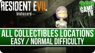 Resident Evil 7 All Collectibles Locations Files  Coins  Everywheres  Tapes on easy  normal [upl. by Atilef]