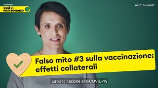 Falso mito sulla vaccinazione 3 effetti collaterali [upl. by Ahseiym]