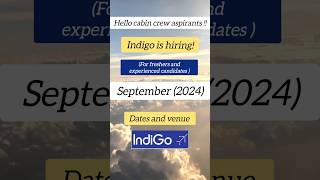 Indigo Cabin Crew Walkin interview  Airport jobs  September 2024 shorts ytshorts cabincrew [upl. by Yellat]