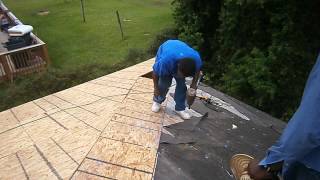 Decking the roof with 58 OSB [upl. by Hewart]