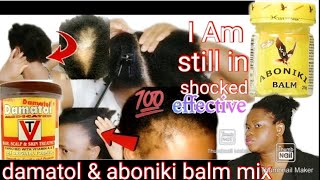 insane hair grease mix workshow to mix and use damatol amp aboniki balm 4 massive hair growth [upl. by Bratton]