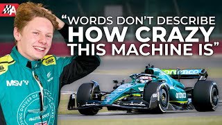 From a Ford Fiesta to F1  Autosport Young Driver Winner Tests the Aston Martin AMR22 [upl. by Nealson]