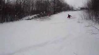 Telemark Skiing in Deep Powder in Northern Michigan [upl. by Polloch]