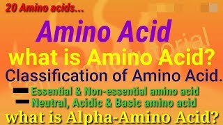 What is amino acidTypes amp classification of amino acidNotes of Bsc part III paperV Biochemistry [upl. by Rimahs]