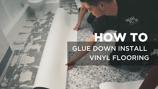 How to glue and install vinyl sheet flooring [upl. by Hugh]