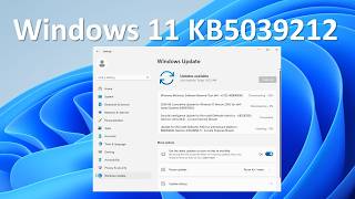 Windows 11 KB5039212  June 2024 Patch Tuesday Update  OS build 226313737  Whats new [upl. by Fem]