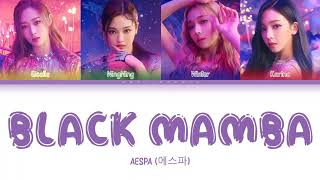 Aespa 에스파  Black Mamba  color coded lyrics [upl. by Willabella]