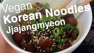 Korean Noodles w VEGAN Black Bean Sauce Jjajangmyeon 짜장면 Recipe  Le Tour de Plants [upl. by Sedinoel615]