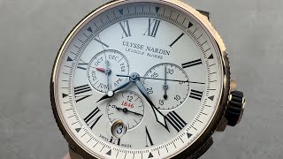 Ulysse Nardin Marine Chronograph Annual Calendar 1532150340 Ulysse Nardin Watch Review [upl. by Rehc]