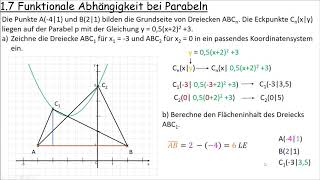 18 Funktionale Abhängigkeit bei Parabeln [upl. by Caldeira57]