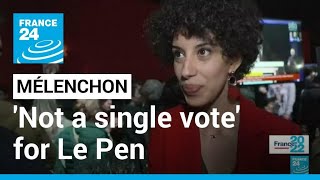 French election Farleft Mélenchon urges supporters not to vote Le Pen • FRANCE 24 English [upl. by Nebuer879]