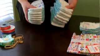 How to make a Diaper Cake Small Bassinet for baby shower  2 [upl. by Sharia373]