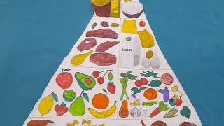 Food Pyramid science model making class 3 [upl. by Aros190]