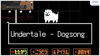 Undertale dogsong Solo Guitar MIDI Programming [upl. by Harelda815]