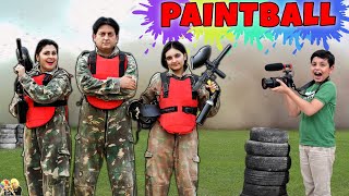 PAINTBALL GAME  Comedy Family Challenge  Aayu and Pihu Show [upl. by Rheims166]