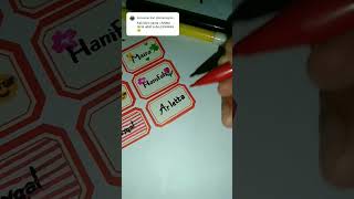 Nama arletta drawing draw tulisantangan shortvideo [upl. by Chatav]