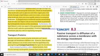 Chapter 8  The membrane 3  Selective permeability [upl. by Nileak]