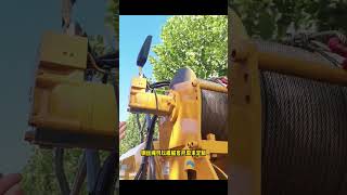 winch hoist excavator wood log timber forest handler crane loader grabber grapple clamp [upl. by Imefulo]