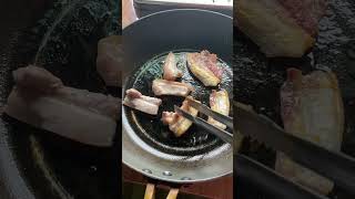 Pan fried pork belly [upl. by Ordnaxela808]