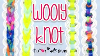 NEW Wooly Knot Rainbow Loom Monster Tail Bracelet Tutorial  How To [upl. by Ariaj]