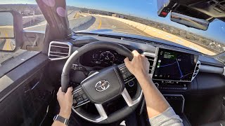 2023 Toyota Sequoia Platinum 4WD  POV Driving Impressions [upl. by Llehcam]