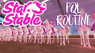 Riding in a Pink Queens Legacy Routine 🎀Star Stable Dressage [upl. by Nannie797]