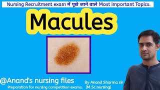 MaculesSkin lesion nursingrecruitment nursingquestionsandanswers lesion norcet nclexexam [upl. by Namron]