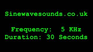 5KHz  5000 Hz Test tone  Sound  Tweeter Test [upl. by Tressa]