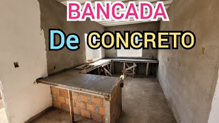 COMO FIZEMOS NOSSA BANCADA DE CONCRETO passoapasso [upl. by Gayler]