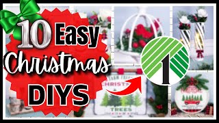 Top 10 BEST Dollar Tree DIYs for CHRISTMAS amp Holiday CRAFTS EASY Decor For The HOME and GIFTS [upl. by Vashtia705]