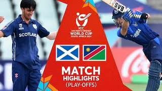 Scotland v Namibia  Match Highlights  U19 CWC 2024 [upl. by Nita33]