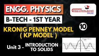 Lec 10  Kronig Penney Model  KP Model   Engineering Physics BTech 1st Year [upl. by Delanos]