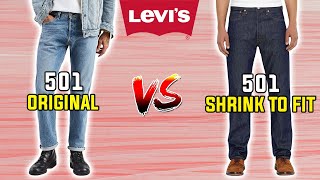 Levis Original VS Shrink To Fit Explained in 20 Seconds 🤯 501 VS 501 STF [upl. by Kriss]