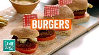 Jamie Olivers Homemade Burgers Recipes [upl. by Mathilda320]