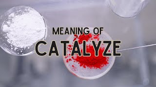 What does Catalyze mean [upl. by Pittel]