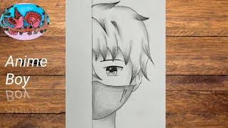 Anime Boy Face Drawing  How To Draw an Anime Easy Tutorial [upl. by Velleman358]