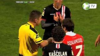 Fatalny błąd sędziego Czerwona kartka dla Grzelczaka Derby Łodzi 2011 [upl. by Connor]