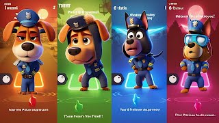 Sheriff Labrador Ai🤖 Version 🆚 Police Officer 🆚 Sheriff Papillon 🎶 Tiles Hop EDM Rush [upl. by Longerich]