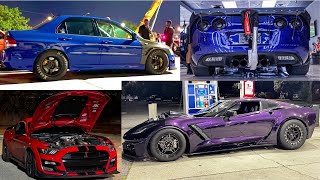 F1X LSX C6Z vs EVO  NA Monster C7 GT500 Turbo 350Z and More [upl. by Carlita723]