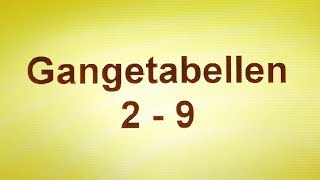 Gangetabellen sanger fra 2  9 [upl. by Niple]