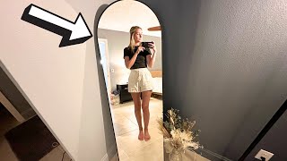 Beverdy FULL LENGTH Mirror Review 18x58quot Arched Floor Mirror with Stand [upl. by Lipman]