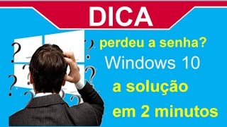 BURLAR A SENHA DO WINDOWS 10 FACIL [upl. by Itsym]