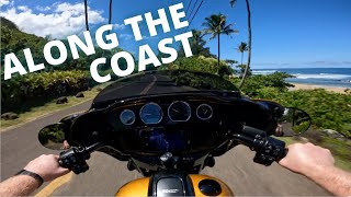 HarleyDavidson Street Glide Ride Through Kauai Hawaii USA [upl. by Aettam]