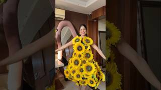 Urfi Javed ki sunflower wali dress banayi minivlog youtubeshorts [upl. by Zetrauq]