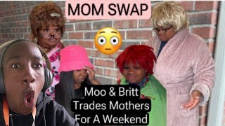 The GoldMask Warrior Reacts  Moo amp Britt Swap Mothers For A Weekend By Auntie Nita [upl. by Kehsihba]